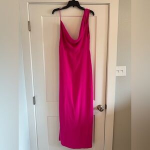 Elegant Pink high slit Dress